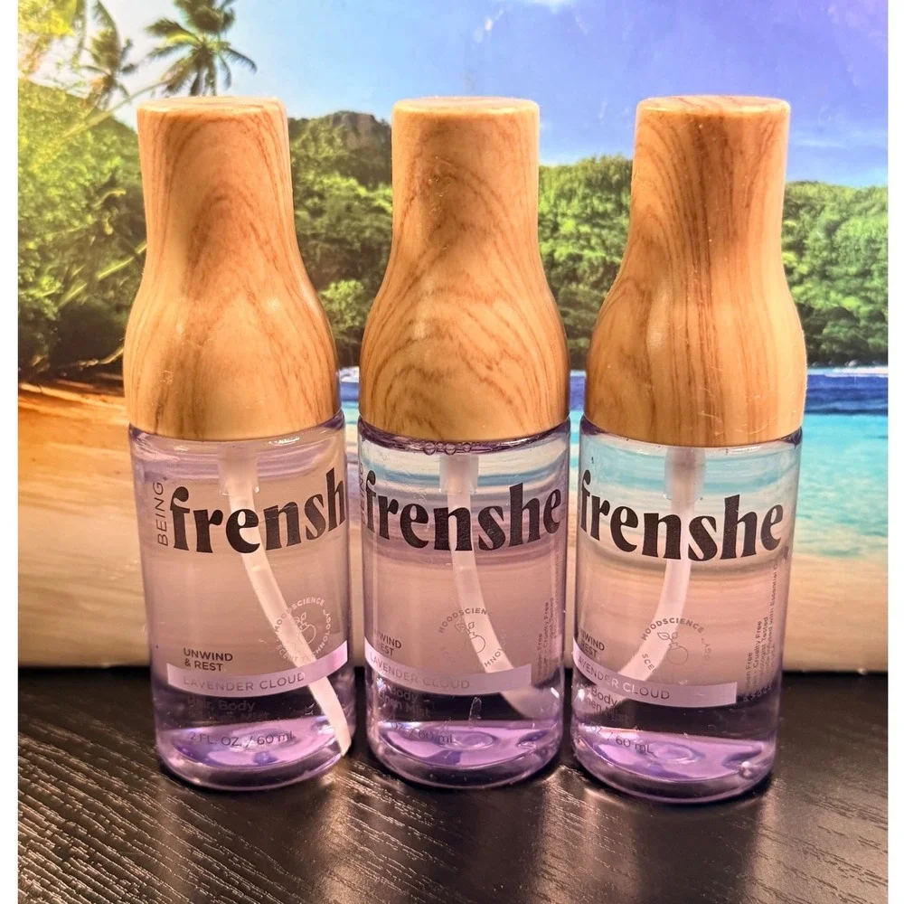 Being Frenshe Lavender Cloud Hair Body Linen Mist 2oz Lot of 3 Unwind Rest